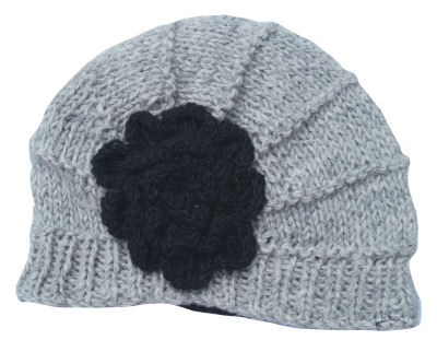 Light Grey Flower Hat CP-040B - Click Image to Close